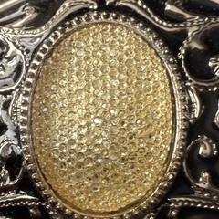Men&rsquo;s Western Oval Metal Belt Buckle Floral Scroll Silver/Gold Tone Fits 1.5&Prime;