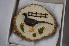 ELK HORN Sculpture Belt Buckle Handmade Idaho « Special Edition » Pheasant Bird