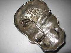 Rhinestone Covered Skull Head Belt Buckle Extremely Rare Find!!!