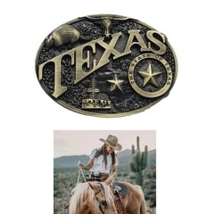 Relief Pattern Belt Buckle Cowboy DIY Belt Accessories Oval Shape Replacements
