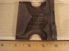 Anson Mills Belt Buckle San Quentin Guard Death Row Solid Brass