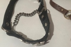 Vintage Lot of 3 Leather and Metal Horse Accessories, Bits, Bridle, Harness, Nic