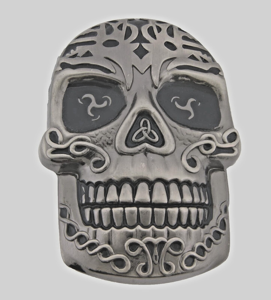 Skull Belt Buckles Tribal Metal Vintage Antique Halloween Party Costume Skeleton