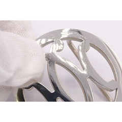 Hermes Belt Buckle Double H Silver Metal