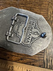 Pendleton Whisky Western Belt Buckle Let&rsquo;er Buck Montana Silversmiths 2020 USA