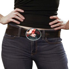 Betty Page Fetish Pinup Girl Japanese Geisha Handmade Artisan Belt Buckle