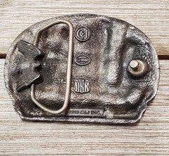 Vintage Lineman Pewter Belt Buckle