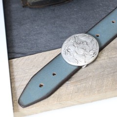 Round belt buckle antique silver buckle removable buckle removable belt up to 4 cm