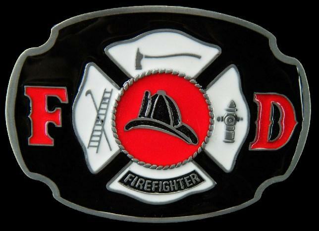 Fd Fire Dept Fireman Firemen Firefighters Crest Belt Buckle Buckles
