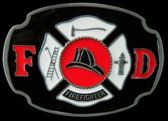 Fd Fire Dept Fireman Firemen Firefighters Crest Belt Buckle Buckles