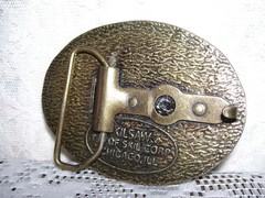 Carpenter Belt Buckle With Skilsaw Design