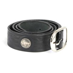 Milwaukee Leather 7123 Men&rsquo;s 44 MAG Black Leather Belt w/ Interchangeable Buckle