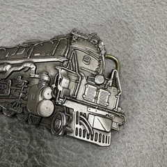 Union Pacific Belt Buckle Pewter Challenger X3985 Steam Train USA