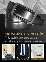 JIFANPAUL Men’s Leather Ratchet Waist: 29&Prime;-43&Prime; (49&Prime; Length), Blackb-darkgrey