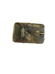 Belt Buckle Vintage 1988 BASS Bass Anglers Sportsman Society Brass USA Made 3×2&Prime;