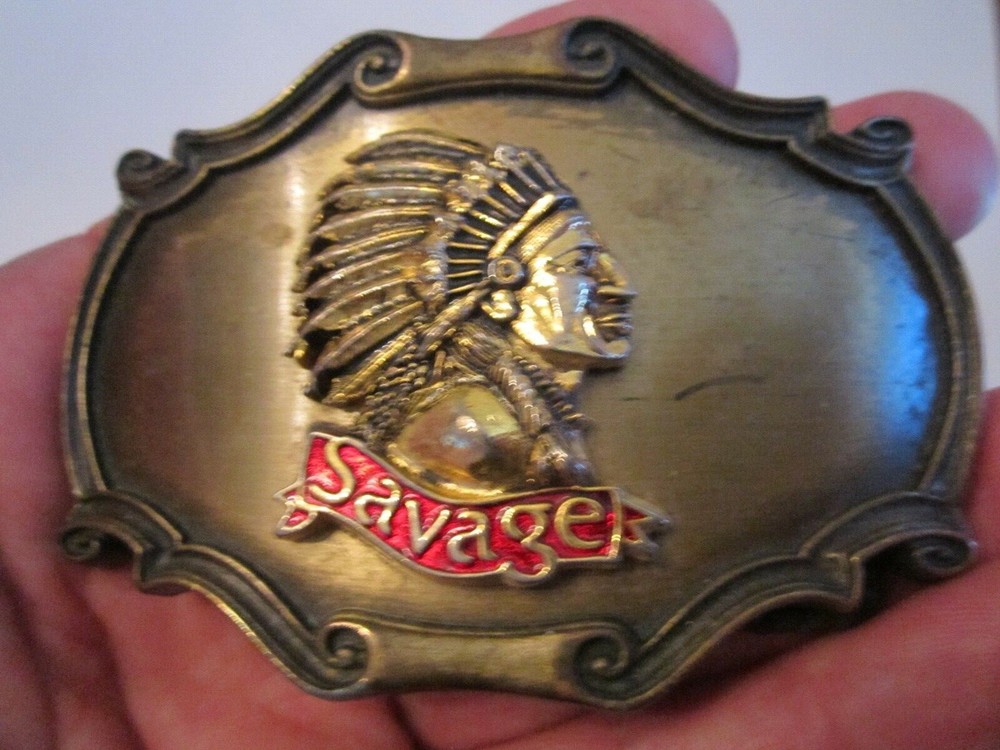 1978 INDIAN THEME BELT BUCKLE GW-17