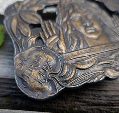 70s Vintage Belt Buckle By Bergamot Lillie Langtry 1901 Tiffany Replica