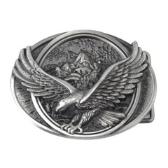Flying Eagle Belt Buckle Western Cowboy Native American Motorcyclist (EG-20-S)