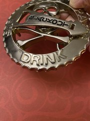 Vintage Skull & Crossbones Drinking Game with Spinner Belt Buckle