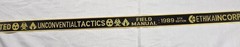 Ethika Adjustable Belt Black Yellow Text Pattern Metal Buckle Polyester