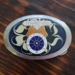 Vintage Teamsters Labor Union Belt Buckle – I.B. OF T.C. W.&H. OF A. – Trades