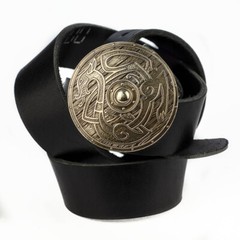 German silver belt buckle Viking Shield, warrior buckle, Scandinavian buckle