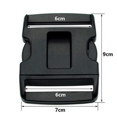 LytHarvest 2.25&Prime; Tri-Release Buckle Set, No Sewing For duty belt, Black