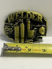 – Belt Buckle Welder Themed Iron Worker Industrial