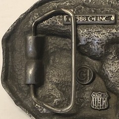 Vintage Belt Buckle TRUCKING USA 1988 C + J Inc. Made in USA