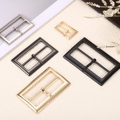 4Pcs Belt Buckle 1.97&Prime; Single Prong Rectangle Buckles Metallic Gray