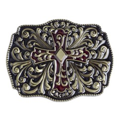 Christian Cross Belt Buckle Western Cowboy Motorcycle Riding Belt Buckle