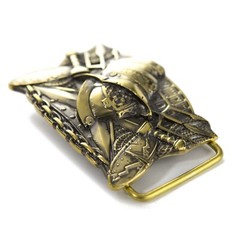 Belt buckle « Gladiator »; swordsman belt buckle; ancient warrior buckle;