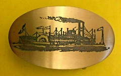 NEW BRASS BELT BUCKLES -With etched designs -some 2 1/2&Prime; Round & 3 1/4 x 2&Prime; Oval