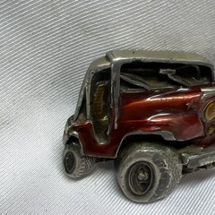 Vintage JEEP Bergamot Brass Works Men’s 3-D Folk Art Belt Buckle 1978 Painted A9