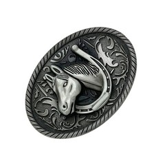 Secure Locking Horse Head Design Belt Buckle Metal Practical Travel Buckle