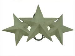 Triple 3 Tri Stars Belt Buckle Gothic Tattoo New Men Big Silver Chrome Metal