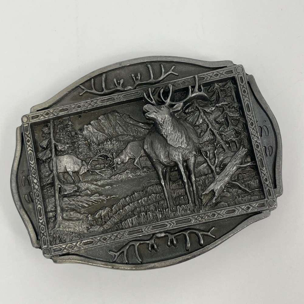Vintage Belt Buckle Elk Relief Brew City Collectibles 1994 Country Western