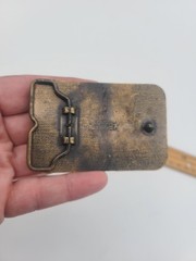 Vintage Mitsubishi Excavator Belt Buckle Construction Heavy Equipment USA