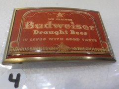 2010 Limited Ed. Budweiser Draught Beer Belt Buckle Fits up to 1.5&Prime; Belt
