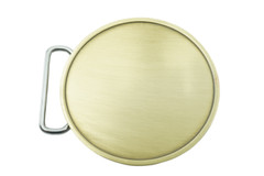 Round Blank Circle Bronze Plated Metal Belt Buckle