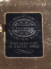 Vintage Crumrine Heavy Silver Plate Jewelers Bronze Western Buckle Oil Company