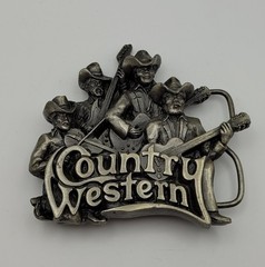 Vintage Bergamot Country Western Music Band Guitar USA 3D Belt Buckle 1981