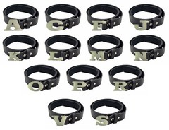 Initial A,C,F,J,K,L,M,N,O,P,R,S,V Metal Buckle & Leather Belt