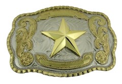 Lone Star Belt Buckle Sheriff Badge Men Women Rodeo Western New Big Texas Style