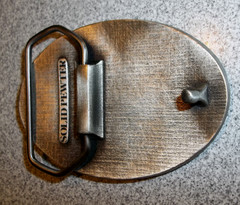 USS Gary Complex United States Steel Safety Awareness Belt Buckle Solid Pewter