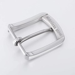 Silver Belt Buckle, 1.5 Inch Belt Buckles for Men, Stainless Steel Single Prong