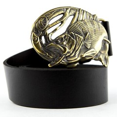 Bass Fishing belt buckle, Angler gift trophy bass fish, Fisherman gift buckle