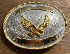 Harley Davidson Indian Buckle, Alpaca, Vintage