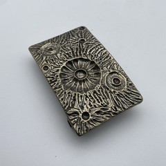 Copper Casted Leather Belt Buckle,Moon Design Rectangular Buckle