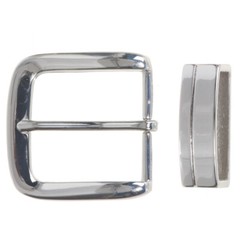1 1/2&Prime; (38 mm) Nickel Free Single Prong Square Belt Buckle Set
